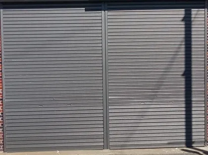 実家の塗装後のシャッター