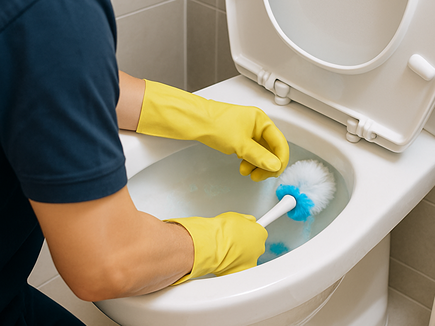 トイレ掃除の光景