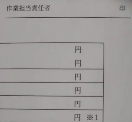 見積もりの内訳